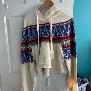 Free People Cropped Hooded Sweater